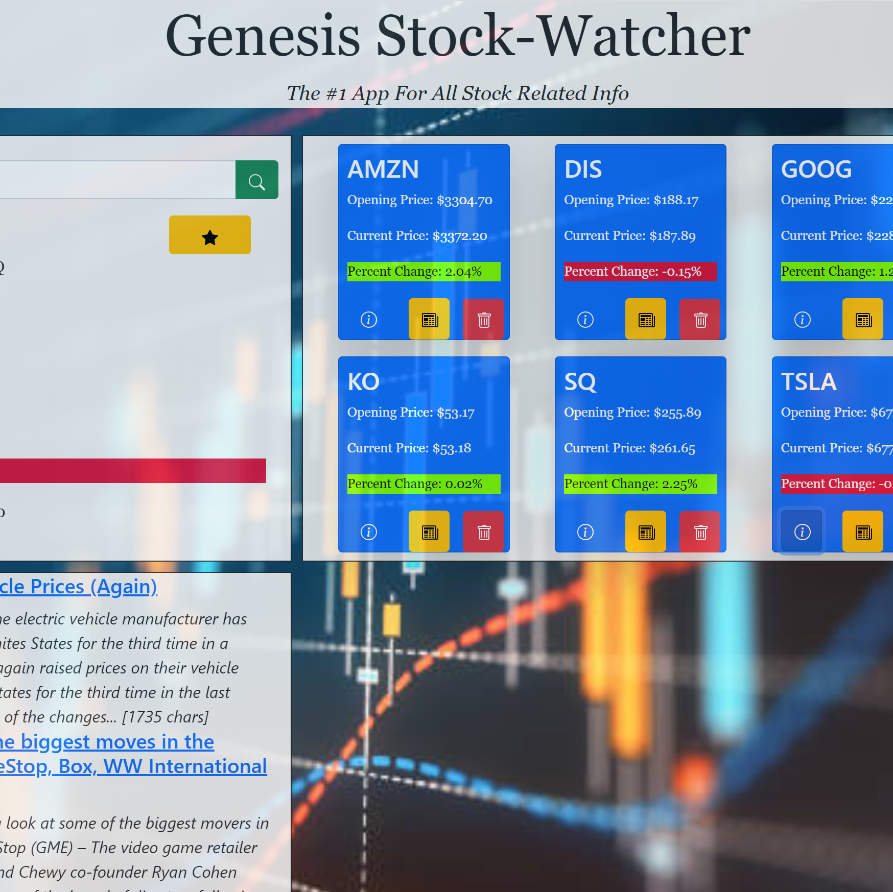 Genesis Stock Watcher Project